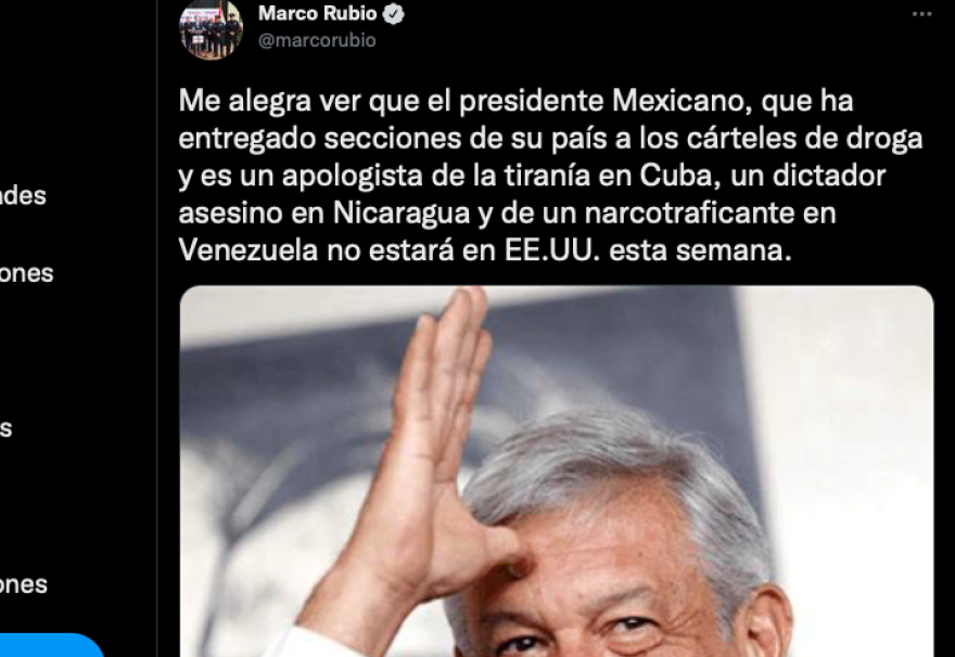 Senador de EU acusa a AMLO de entregar México al narco y celebra su ausencia en Cumbre de las Américas