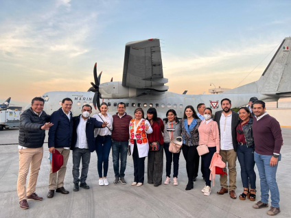 Diputados del PT y Morena presumen viaje en avión de la marina para ver corredor Interoceánico del Istmo de Tehuantepec