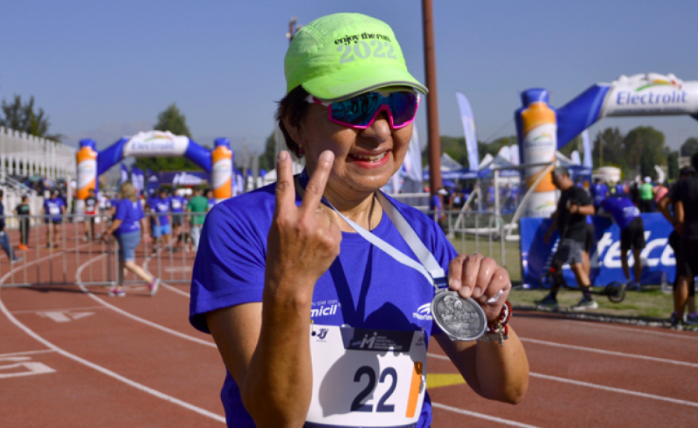 Lilia Cedillo participa en el Medio Maratón del Día del Padre San Andrés Cholula 2023