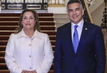 Alito sostiene reunión con Presidenta del Perú para continuar gira de denuncias contra la destrucción de la democracia en Mexico