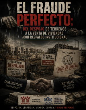 El fraude perfecto: de la invasión de terrenos a la venta de viviendas con respaldo institucional