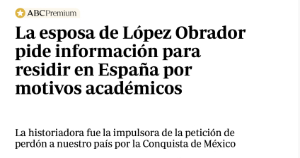 Diario Español confirma que Beatriz Gutiérrez Müller busca residencia en España por motivos “académicos”