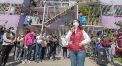 Dolores Padierna en campaña