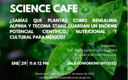 Habrá Café Científico el próximo viernes 29 en la BUAP