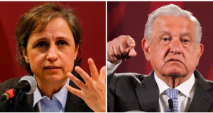 Carmen Aristegui y Andrés Manuel López Obrador 