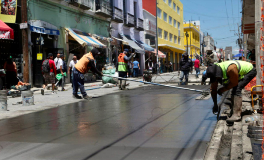 Concluye rehabilitación de drenaje y se instala concreto hidráulico en el Centro Histórico