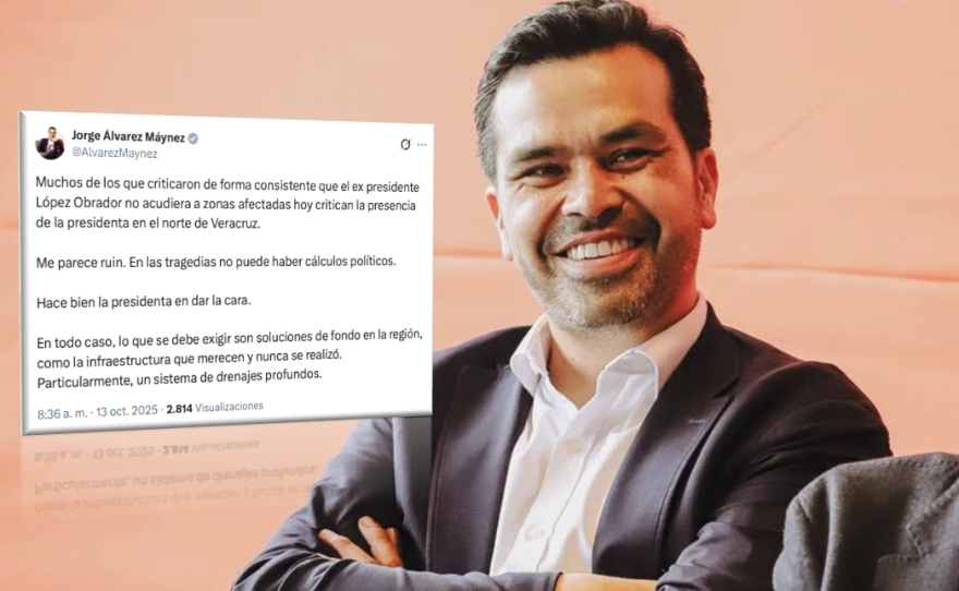 Álvarez Máynez califica de ruin a quienes critican a Sheinbaum por acudir a la zona de desastre en Veracruz