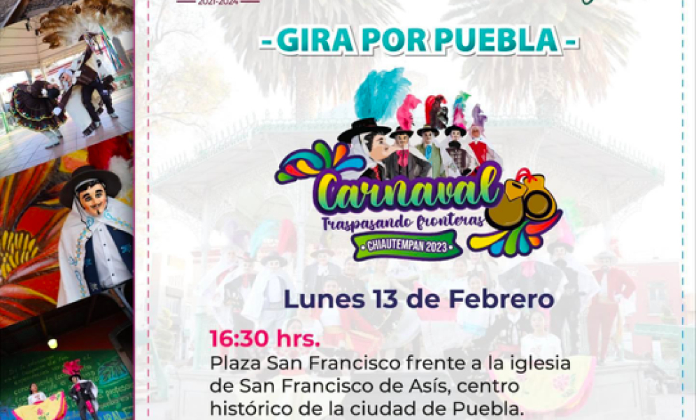 Realiza Carnaval de Chiautempan gira en Puebla