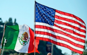 Bandera de México y Estados Unidos
