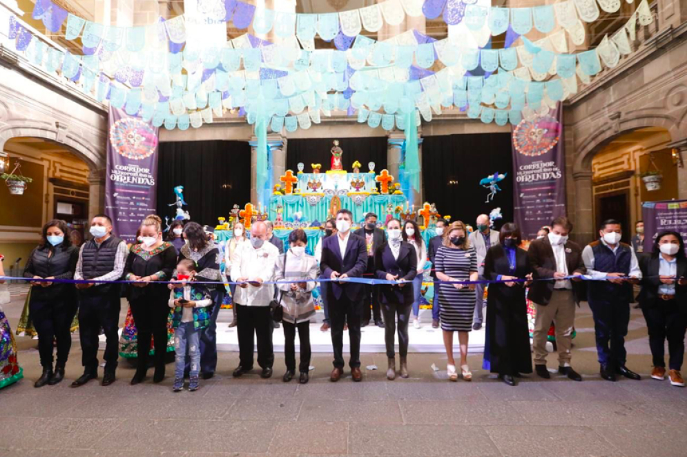 Inauguran el primer corredor de ofrendas en la zona metropolitana de Puebla