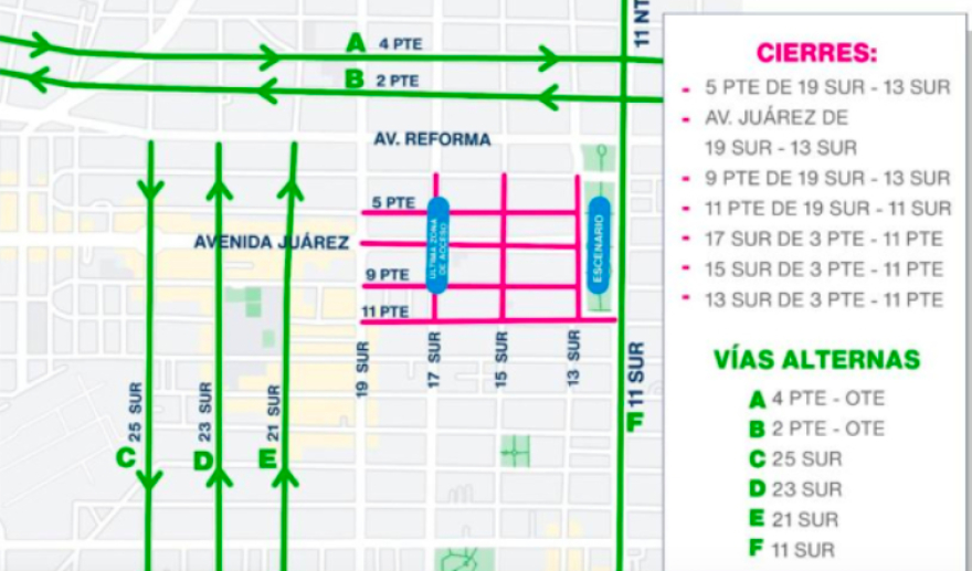 Por concierto de Los Ángeles Azules habrá cierres vehiculares en el Paseo Bravo y Avenida Juárez