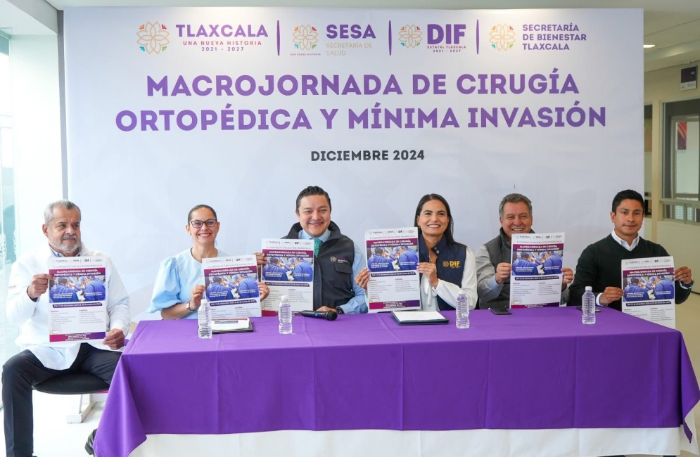 Anuncian macro jornada de cirugías ortopédicas y de mínima invasión en Tlaxcala