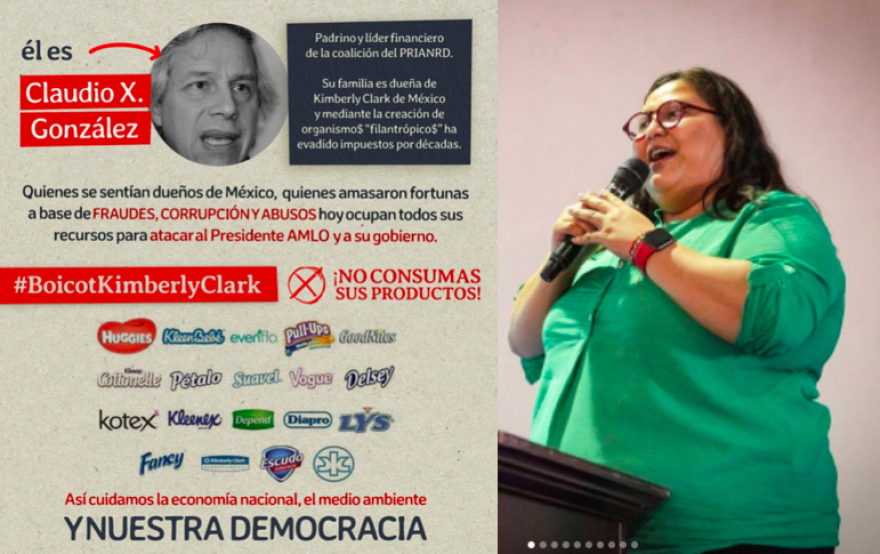 Llama Citlalli Hernández a boicotear productos Kimberly Clarck de Claudio X González
