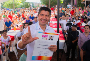 Recibe Rivera Pérez constancia de la coalición mejor rumbo por Puebla