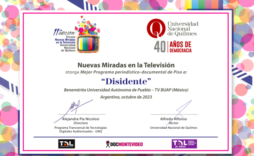 Programa de TVBUAP, gana el Premio Nuevas Miradas en la Televisión 2023