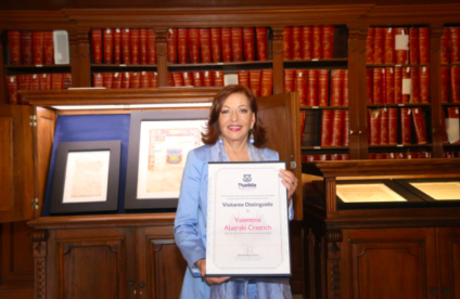 Reconocen como 'Visitante Distinguido' a Valentina Alazraki Crastich