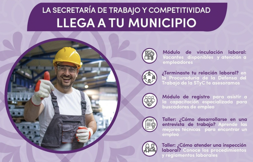 Acerca la Secretaría del Trabajo servicios en municipios