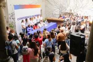 Candidatos y voceros de la coalición &quot;Mejor Rumbo para Puebla&quot; exigieron garantías para el proceso electoral