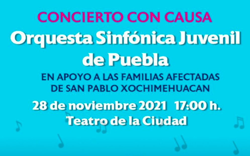 Comuna invita a participar en el concierto con causa para damnificados en San Pablo Xochimehuacán