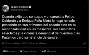 Exige Epigmenio Ibarra cárcel contra Peña Nieto y Calderón por “masacres y violencia de nuestros días”