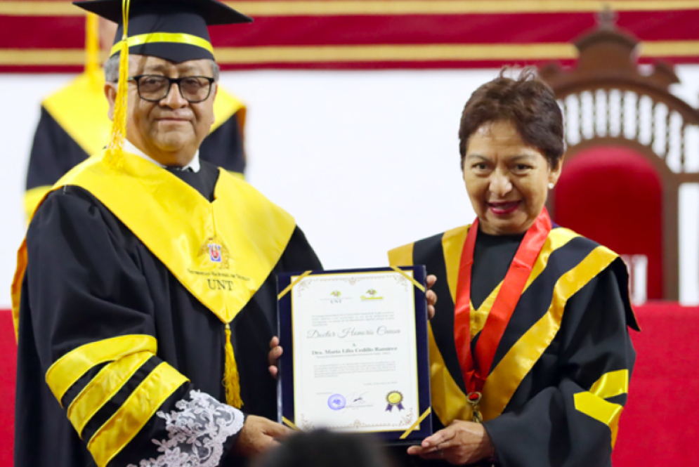 Lilia Cedillo Ramírez recibe Doctorado Honoris Causa por parte de la Universidad Nacional de Trujillo