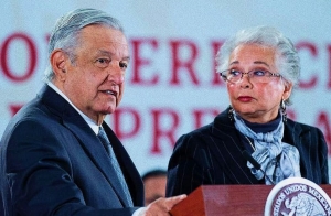 AMLO y Olga Sánchez, secretaria de Gobernación