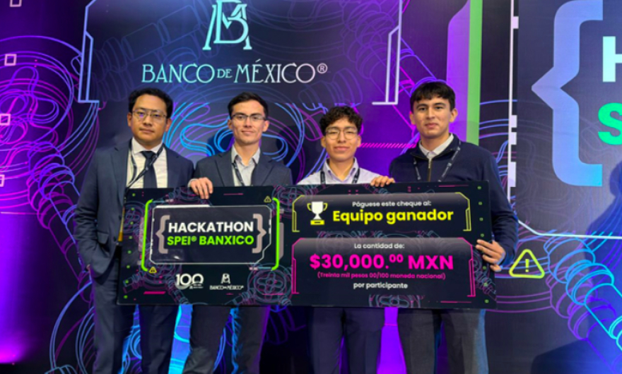 Estudiantes de Computación de la BUAP ganan en “Hackathon SPEI® Banxico”