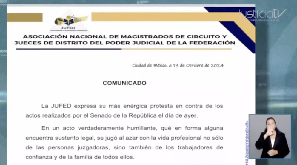 Asociación de Magistrados de Circuito y Jueces de Distrito advierten que la tómbola de la 4T es un acto arbitrario y sin sustento jurídico