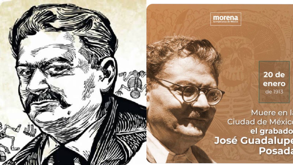 Tropieza Morena, confunde a José Guadalupe Posada con José Clemente Orozco