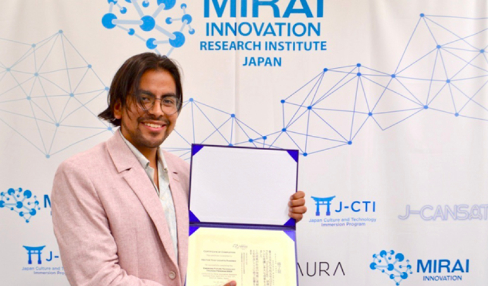 Alumno BUAP obtiene Premio al Mejor Proyecto de la Industria del programa EMFUTECH 2023, con sede en Japón