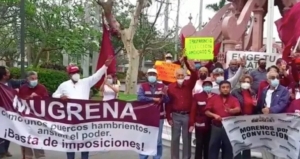 Morenistas vuelven a protestar contra Mario Delgado ahora en Tamaulipas; “mugrena”, exclaman