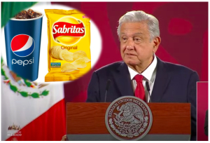 AMLO carga contra los refrescos y el “aire” en las bolsas de papitas