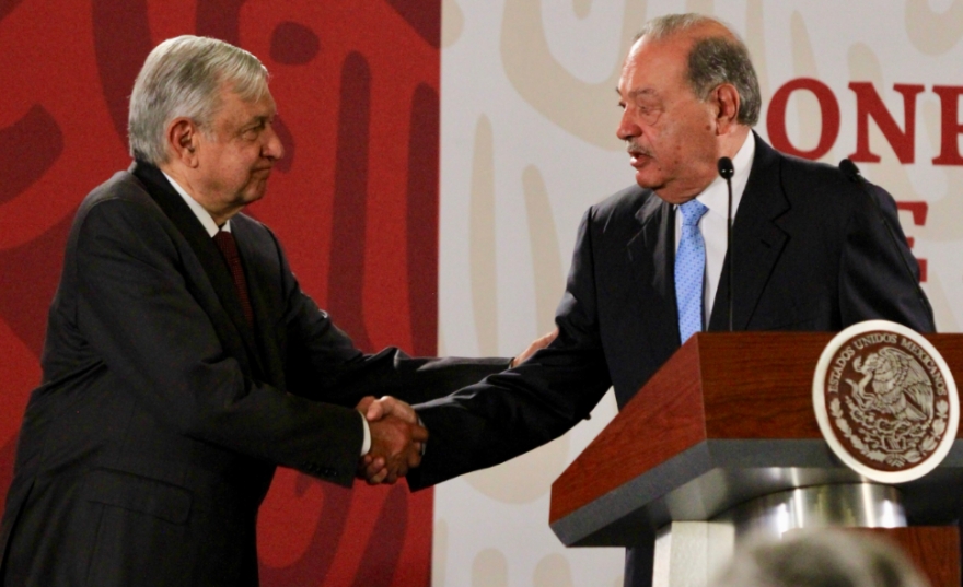 AMLO con Carlos Slim