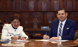 Lilia Cedillo y Armenta firman acuerdo de colaboración