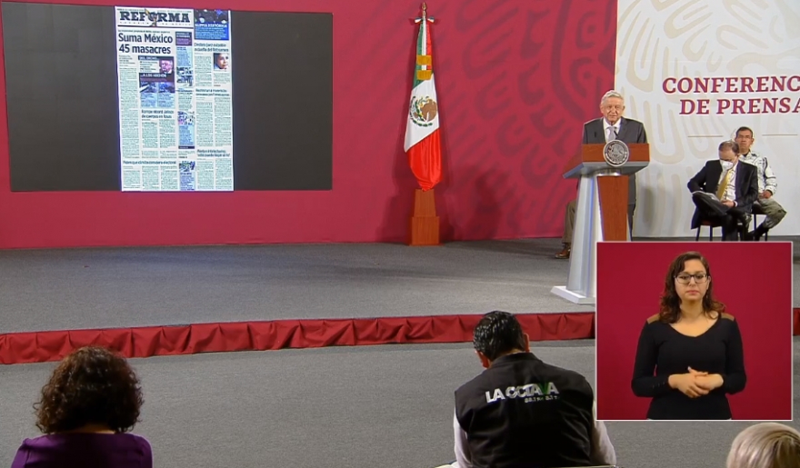 Borran risas de AMLO sobre masacres en discurso de páginas oficiales