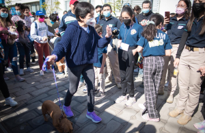 BUAP promueve la salud de las personas y el vínculo con sus mascotas con caminata perruna