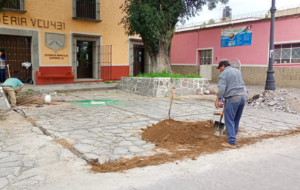 CAPAMH realiza trabajos de mantenimiento y reparación en distintos puntos de Huamantla