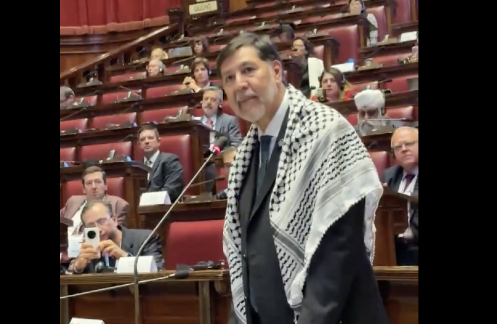 Noroña usa nombramiento de presidente del Senado para hablar a favor de Palestina en Diálogo Interreligioso de Italia