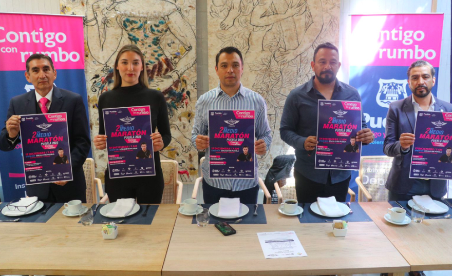 Presentan &#039;Segundo Medio Maratón de Puebla 2023&#039;