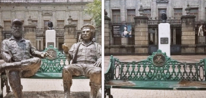 Cepillan estatuas de Che Guevara y Fidel Castro del Jardín Tabacalera