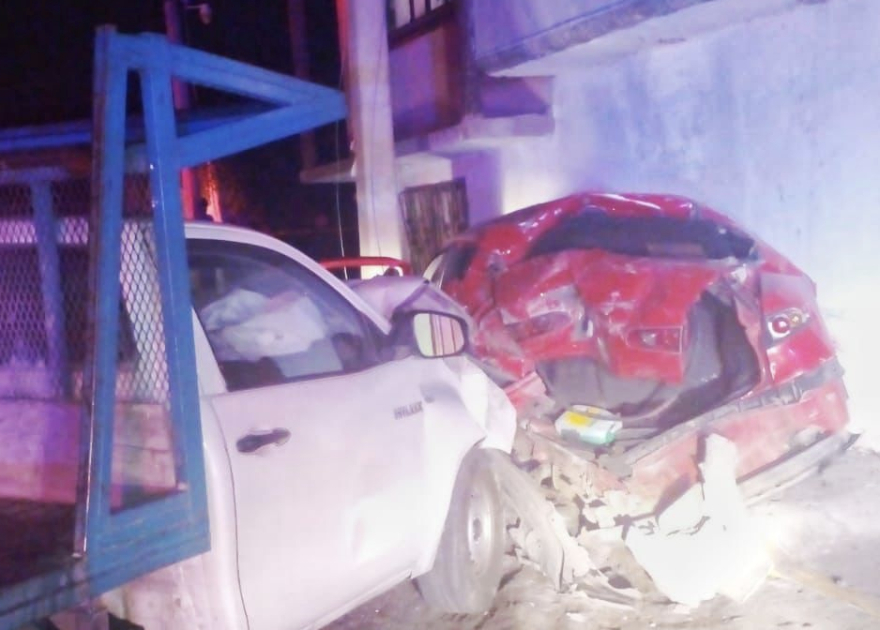 Reportan accidente en el Barrio de Santa Anita; Policía de Huamantla ya resguarda el lugar