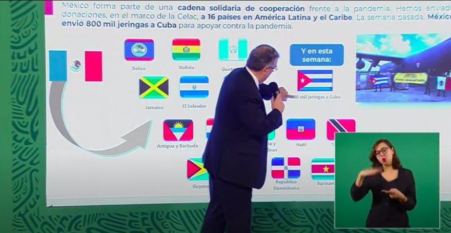 Presume Ebrard apoyo de México a 16 países latinoamericanos y del Caribe con vacunas e insumos contra la Covid-19