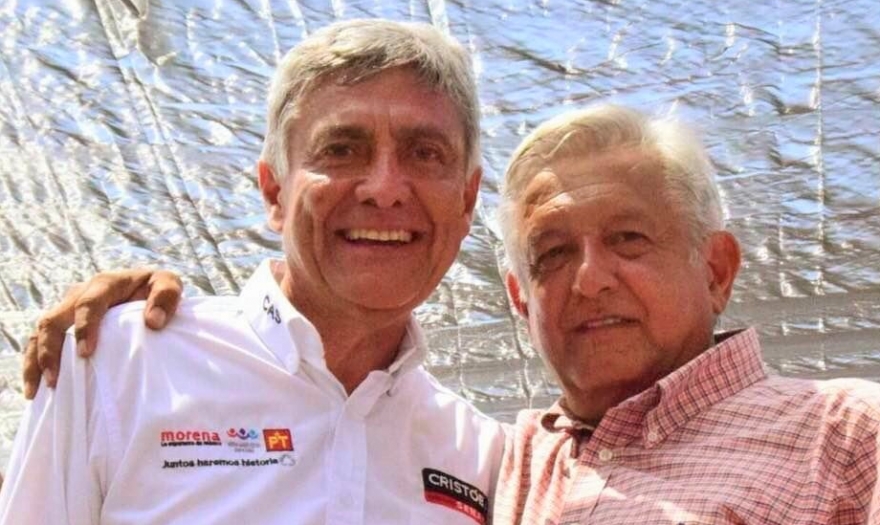 Cristóbal Arias con AMLO