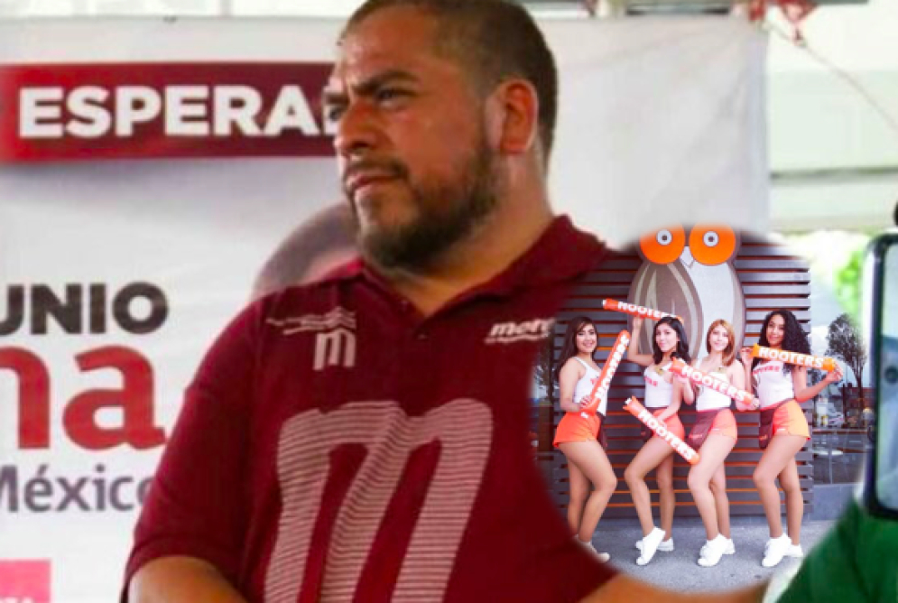 Exhiben al secretario Técnico de Mario Delgado cargando al presupuesto de morena comidas en Hooters