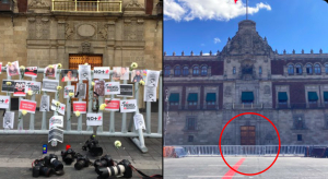 Quitan memorial de periodistas asesinados colocado frente a Palacio Nacional