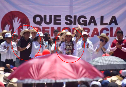 Evelyn y Félix Salgado marchan en Chilpancingo para que Siga AMLO