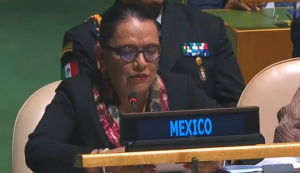 México decidió parar el “fuego” contra el narco, presume Rosa Icela ante la ONU