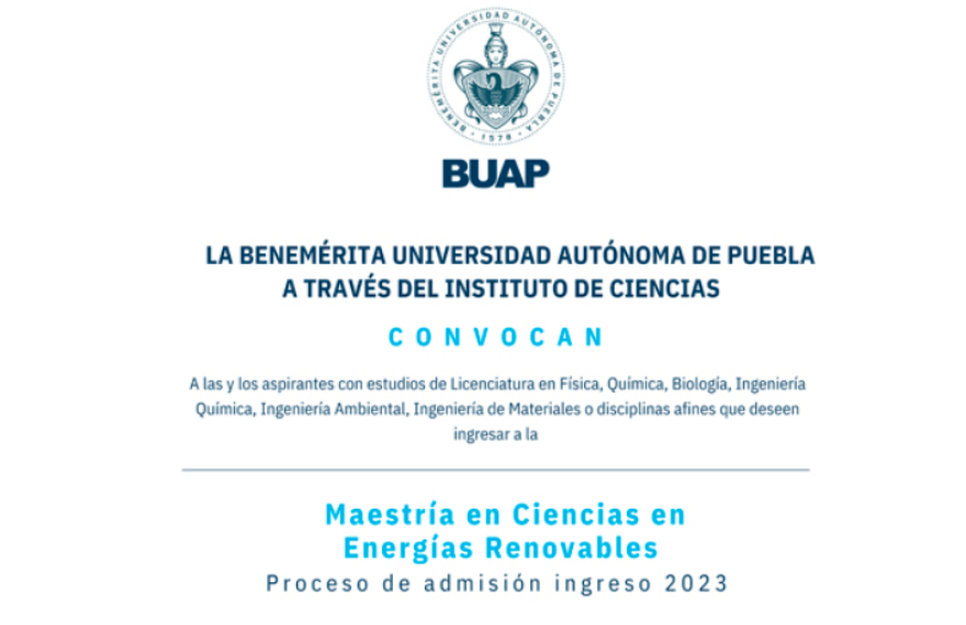 Va BUAP por la formación de especialistas en energías renovables