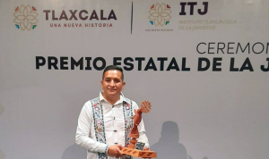 Estudiante BUAP recibe Premio Estatal de la Juventud 2022 entregado por el gobierno de Tlaxcala