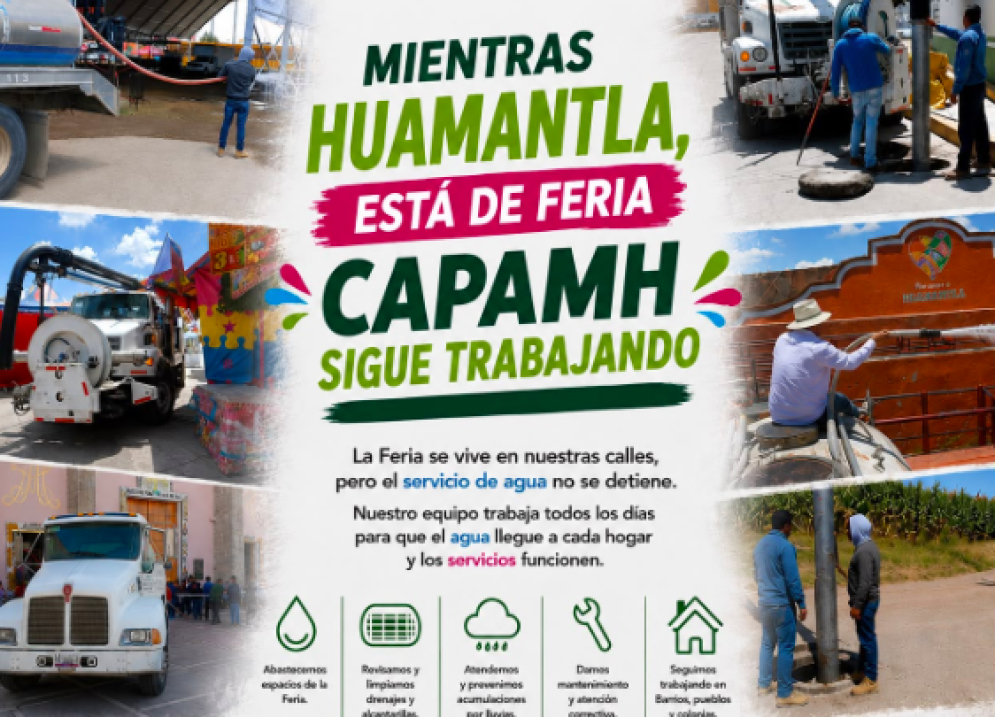 Mientras Huamantla está de feria, CAPAMH sigue trabajando
